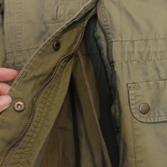 Women's Endless Love Cinched Waist, Green Military Jacket, Size Small - Picture 3 of 5